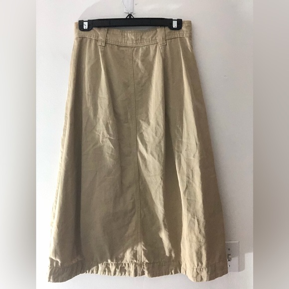 Sezane Clarina Skirt in Safari Beige Size 36 FR Cotton Button Up Midi Skirt - Picture 16 of 16
